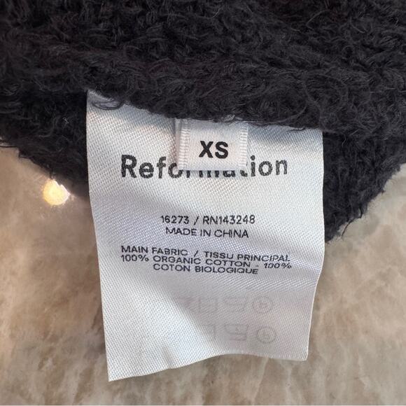 Reformation Black Fuzzy Knit Crop Top size XS - Picture 8 of 12